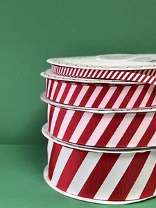 Candy Stripe Christmas ribbon price per metre - Picture 1 of 2