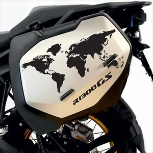 2 Adesivi compatibili valigie laterali Moto BMW R 1300 GS planisfero mondo G13H - Foto 1 di 2