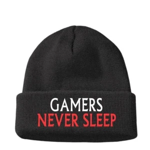 Papá Regalos Hombre GAMERS NUNCA DUERMEN Novio Hijo Divertido Gorro Broma Cumpleaños - Imagen 1 de 2