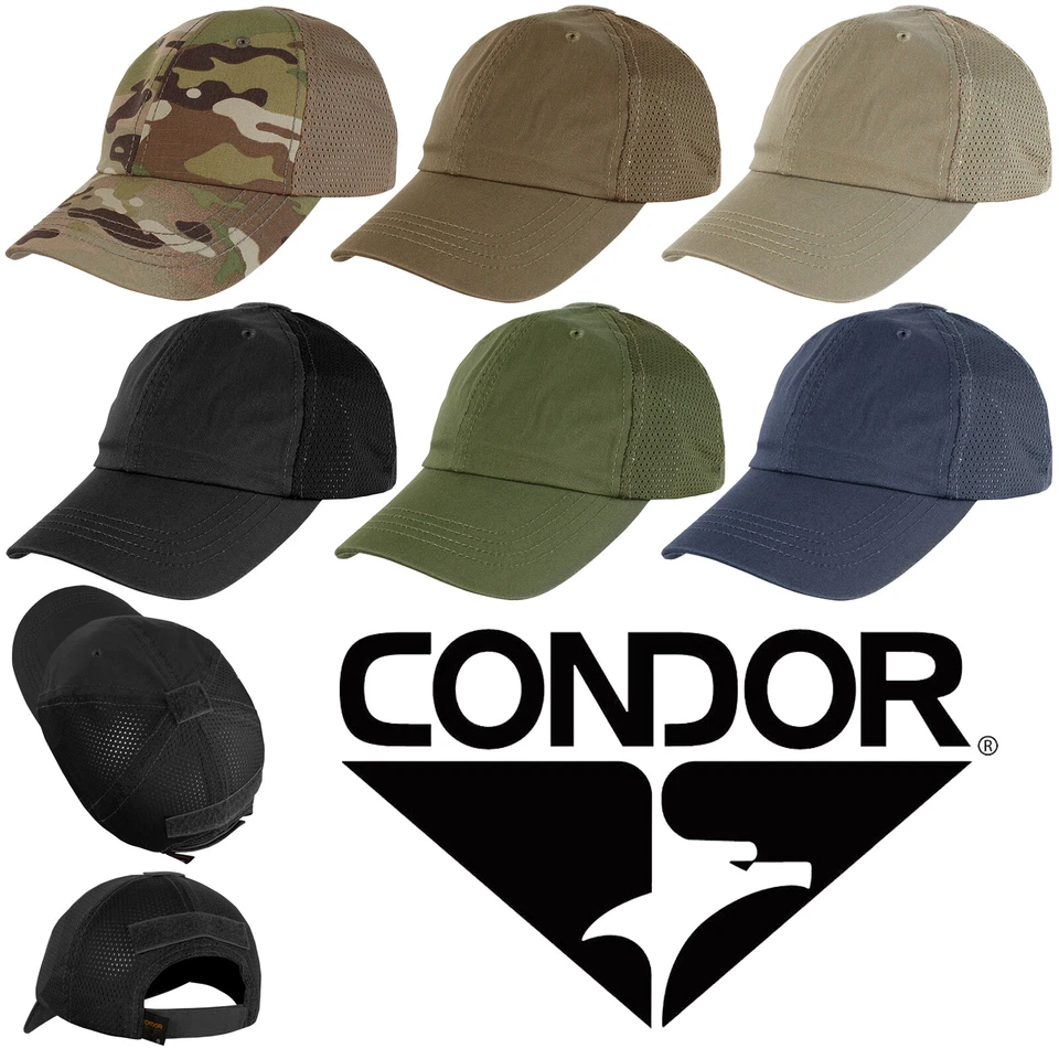 Condor TCTM Adjustable Cotton Hunting Hiking Patch Mesh Tactical Team Cap Hat - Image 1 of 2
