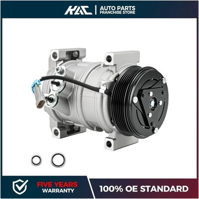 Compresor de aire acondicionado con embrague para 2003-2013 Sierra 1500 2003-10 GMC Sierra 2500 HD Foto 1 de 4