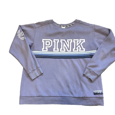 Sudadera Pullover Mediana Victorias Secret Para Mujer ROSA Campus Arco Iris Y2k LOGO Foto 1 de 4