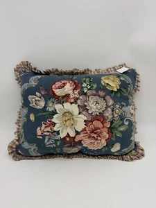 VTG Angela Resendiz Floral Throw Pillow Fabric Countrycore Cottagecore Farmhouse - Picture 1 of 6