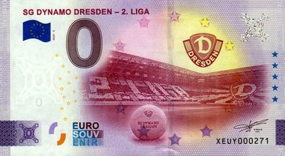 Null Euro Schein - 0 Euro Schein - SG Dynamo Dresden - 2. Liga 2025-3 - Bild 1 von 3