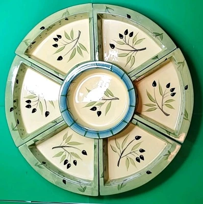 21"INCH SECTIONAL 7 PIECE, TABLE FOOD DISHES. DIPPING, APPETIZERS ECT. D. SEGURA - Image 1 of 4