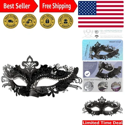 Máscara Festival Negra Refinada con Diseño Elegante - Disfraz Mujer Esencial Foto 1 de 4