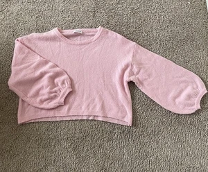 Vestique Baby rosa Ballonärmel weicher Pullover Größe S - Bild 1 von 5
