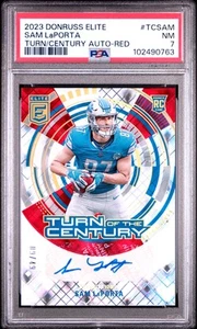 2023 Panini Donruss Elite Autograph #TCSAM Sam Laporta Turn PSA 7 - Picture 1 of 2