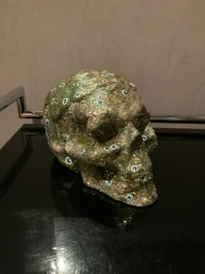 calavera artística de Marcelline Lapouffe artista (medios mixtos, destellos de pintura) Foto 1 de 4