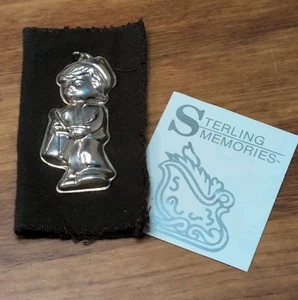 Wallace Sterling Little Drummer Boy, 925 Silver Pendant / Ornament, Vintage - Picture 1 of 4