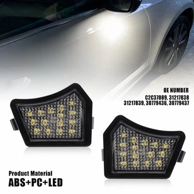 2 X Luz LED de charco de espejo inferior para Volvo XC90 S40 S60 V50 V60 C30 para Jaguar Foto 1 de 4