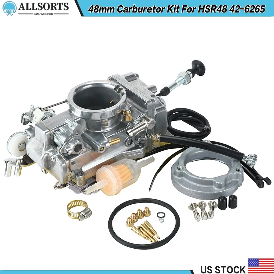 New HSR48 Race Carburetor Fit For Harley Davidson HSR 48mm 42-6265 Carb - Image 1 of 4