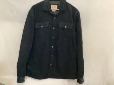 Boston Traders Corduroy Navy Blue Men's Large Shirt/Jacket Fleece Lined EUC - Image 1 of 4