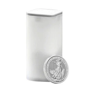 2024 1/4 oz British Royal Mint Britannia Silver - 19 Coin Tube (BU) - Picture 1 of 5