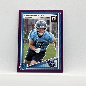 2025 Donruss #387 Chimere Dike Rated Rookie Press Proofs Purple - Picture 1 of 3