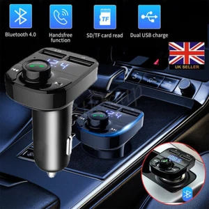 Wireless Bluetooth Car FM Transmitter 2 USB Charger MP3 Player Handsfree Kit - Picture 1 of 12