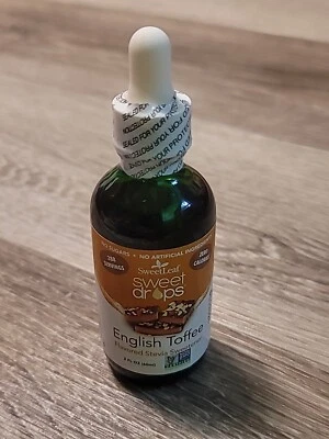 Edulcorante de Stevia con sabor a caramelo inglés Sweet Leaf Sweet Drops sin azúcar 2 fl oz Foto 1 de 3