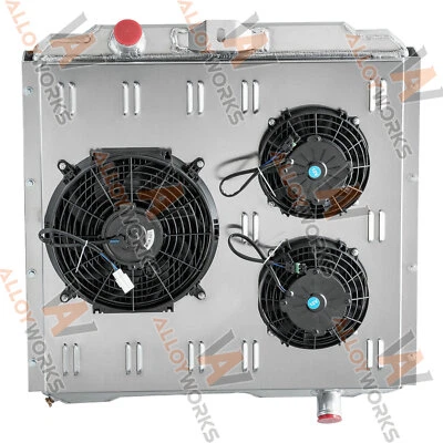 For 2002-2004 Hummer H1 /92-01 AM General Hummer 6.2L 3 Rows Radiator+Shroud+Fan Foto 1 de 4
