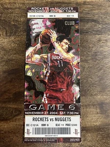 Houston Rockets Versus Denver Nuggets Ticket Stub November 2004 - Picture 1 of 2