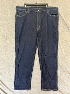 Levi's Jeans Uomo 42 X 30 Blu Denim Cotone Elasticizzato Vita Alta Dritta Zip Fly - Foto 1 di 10