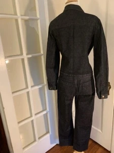 BCBG Black Jean Jacket and Fringed Jeans Size 8/Medium - Picture 1 of 12