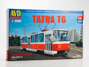 4046AVD Tatra-T6 Straßenbahn, Modellbausatz - Bild 1 von 6