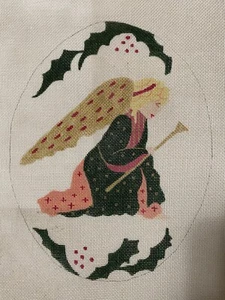 Christmas Angel Hand-painted Needlepoint Canvas Williams & Assoc.  - Picture 1 of 7