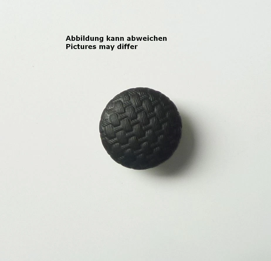 Kunstleder Knopf schwarz  in Grobleinen-Design ab 20 mm - Bild 1 von 1