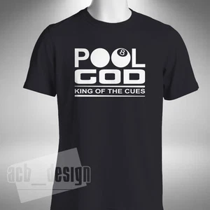 Pool God Men's T-Shirt King Of The Cues Funny Red Dwarf Inspired Gift 8 Ball - Picture 1 of 4
