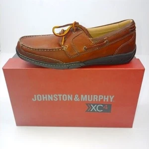 Johnston & Murphy Neu im Karton Angler Zwei-Loafer Herren 8,5 Braun Leder Leger Preppy - Bild 1 von 10