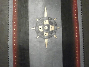 grey red black gold large oil painting canvas contempoarary modern abstract art - Picture 1 of 1