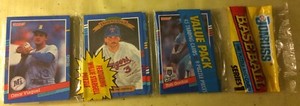 1991 Donruss Baseball Rack Pack Omar Vizquel Rafael Palmeiro Tom Gordon Showing