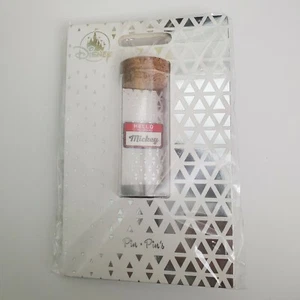 Disney Hello My Name is Mickey enamel Pin NWT 2018 Glass Vial cork Name Tag - Picture 1 of 6