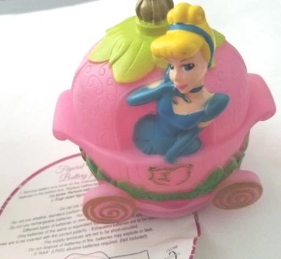 Niñas Disney Princesa Cenicienta Rosa 3D Figura Luz Nocturna Mesa Batería Foto 1 de 4