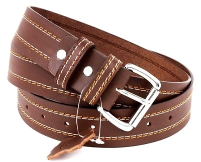 Cinturón de cuero de búfalo genuino para hombre GRULO COMPLETO 1-1/2 ancho hecho a mano EE. UU. por Amish Foto 1 de 4