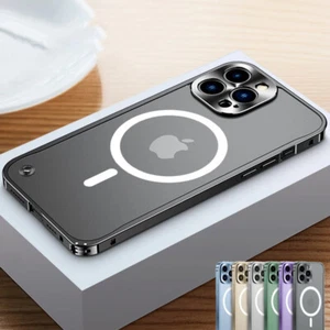 Metalowe etui Magsafe do iPhone 16 15 14 13 12 Pro Max etui na telefon komórkowy ochrona - Zdjęcie 1 z 29