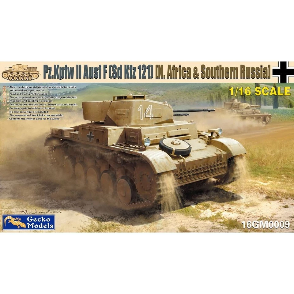 Gecko Models 16GM0009 1/16 Pz.kpfw II (Sd.Kfz. 121) Ausf. F - Image 1 of 1
