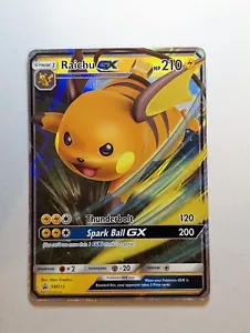 Pokemon Hidden Fates Promo - Raichu GX - SM213 - Ultra Rare - NM - Foto 1 di 1
