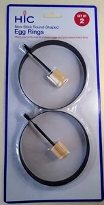 2 Stück Eierringe Form zum Kochen Kohlenstoffstahl Rund Eierkocher Ring Antihaft - Bild 1 von 2