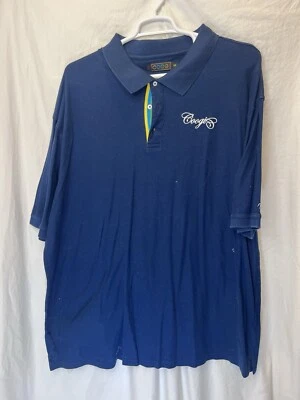 Camisa Polo COOGI Para Hombres Talla 5XL Azul Marino Informal Manga Corta Adulto Acento Arco Iris Foto 1 de 4