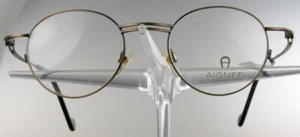 AIGNER 368 Brille Brillengestell Braun Rund Damen Herren Eyeglasses NEU - Bild 1 von 3