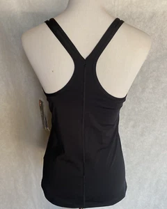 UNDER ARMOUR Size S Black Anti Odor V Back Stretch Training Tank Top Womens NEW - Picture 1 of 7
