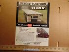 Vintage Dorsey Trailers Payoff Platform Titan Aluminum Flatbed Brochure Elba Al