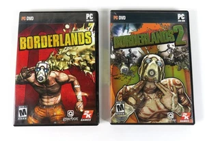 Borderlands 1 & 2 PC Video Game Original Case Discs and Manuals Excellent - Picture 1 of 3