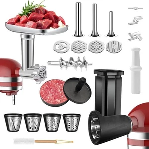 Tritacarne Affettatrice Tritacarne Attacchi KitchenAid Supporto Mixer Cucina Pranzo - Foto 1 di 7
