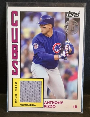 2019 Topps #84R-AR Anthony Rizzo 1984 Topps Baseball 35th Anniversary Relics - Image 1 of 2