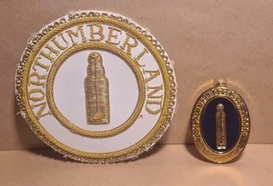 Masonic - PPJGW - Northumberland Dressed Badge + collar jewel - Picture 1 of 2