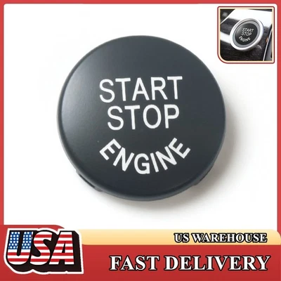 Black ABS Engine Start Stop Button Cover For BMW 320i 328i 520i 528i X1 X3 - Image 1 of 4