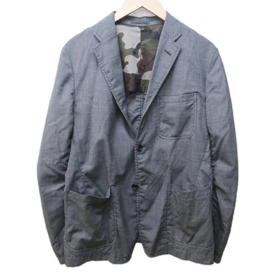 Comme des Garcons Homme AD2011 Tailored Jacket Leather Wool Lining Camouflage Pa - Image 1 of 4