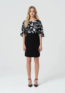 ABITO VESTITO TUBINO DONNA FRACOMINA FR25SD1025W412K9 NERO ORIGINALE PE 2025 - Afbeelding 1 van 4